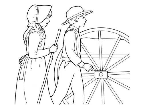 Pioneers Pulling a Handcart