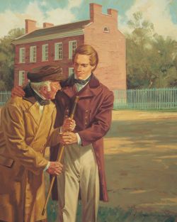 Joseph Smith Giving His Cane to Joseph Knight Sr.