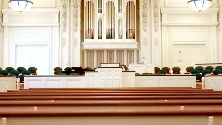 Still of a chapel from the video "Upon My Holy Day: Getting Closer to God."