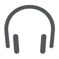 Audio icon for use as a navigation button in the Gospel Library App.