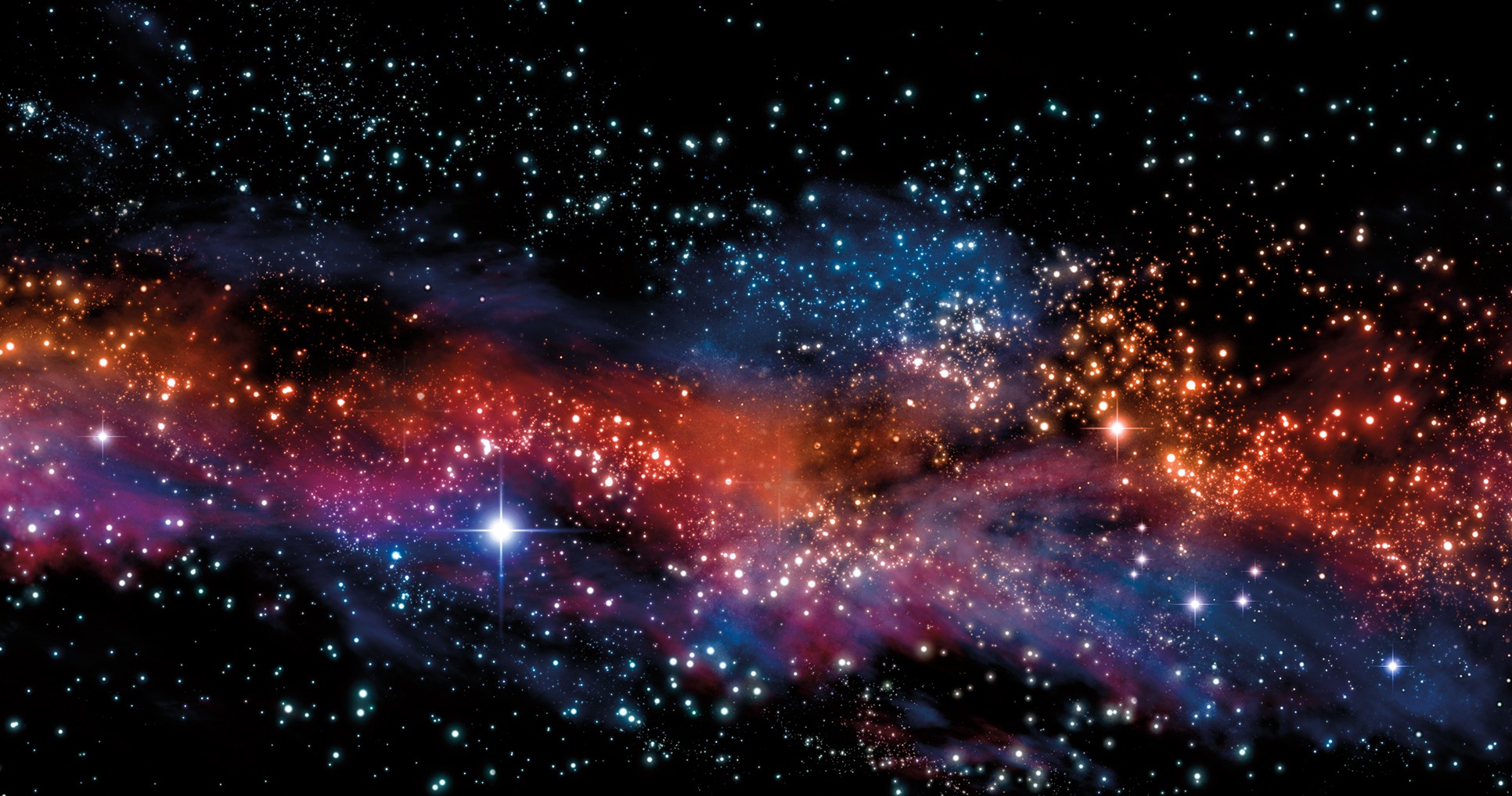 Illustration of a nebula. Stars.