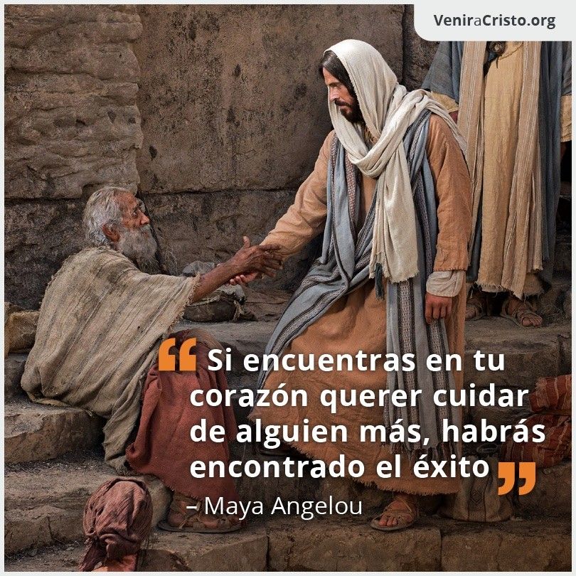 Imagen de Jesús levantando a un enfermo y una cita: