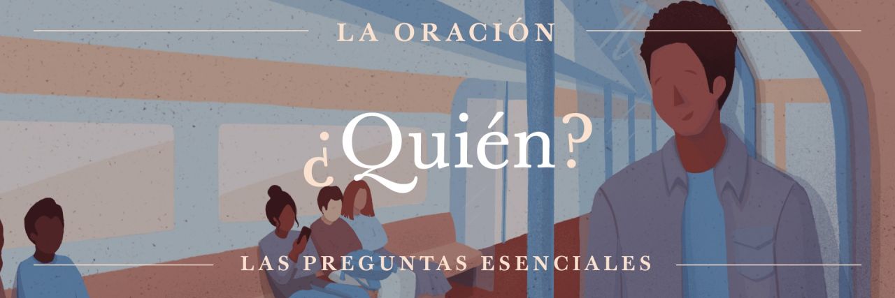 Una persona en el transporte público toma un tiempo para meditar