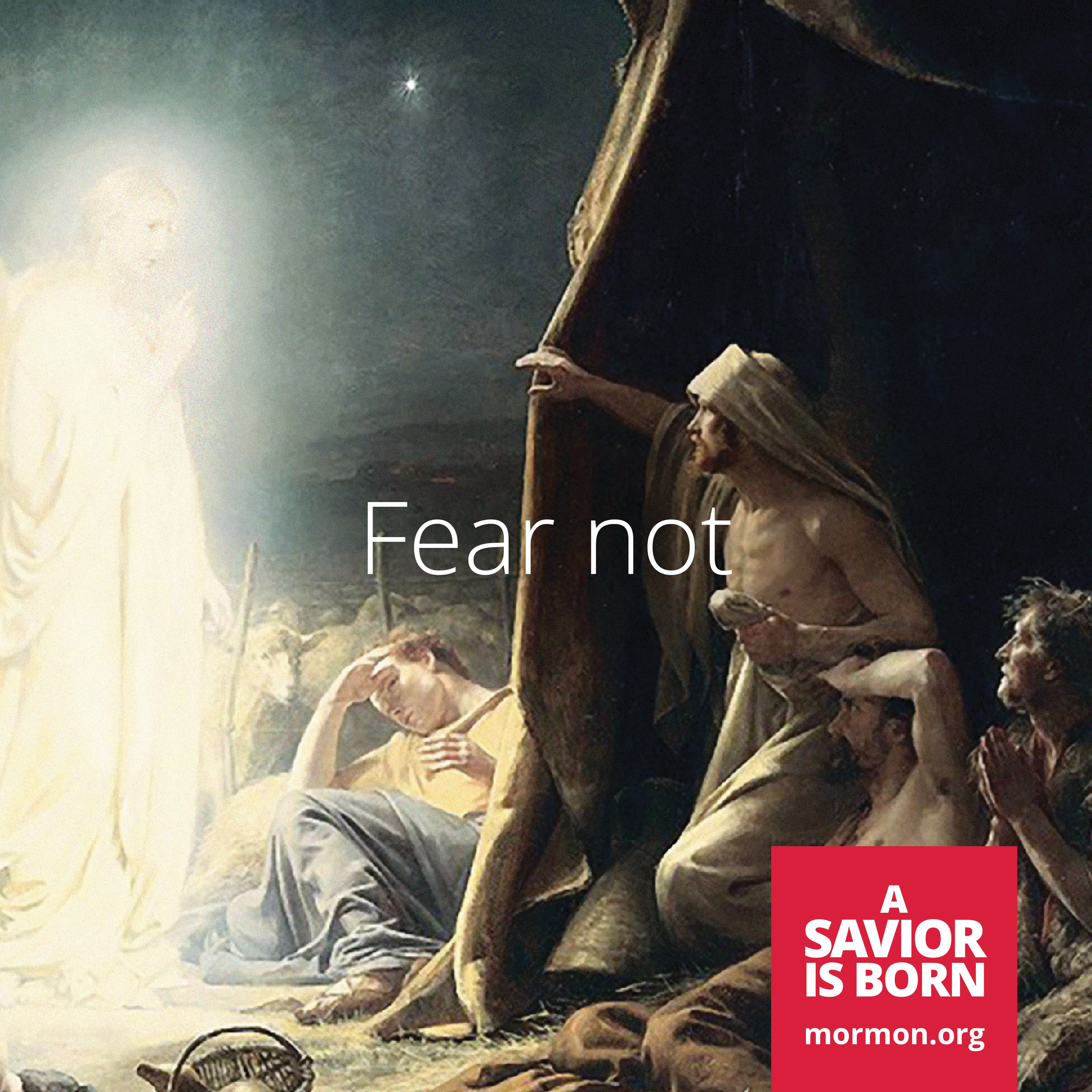 “Fear not.” —mormon.org, “A Savior Is Born”