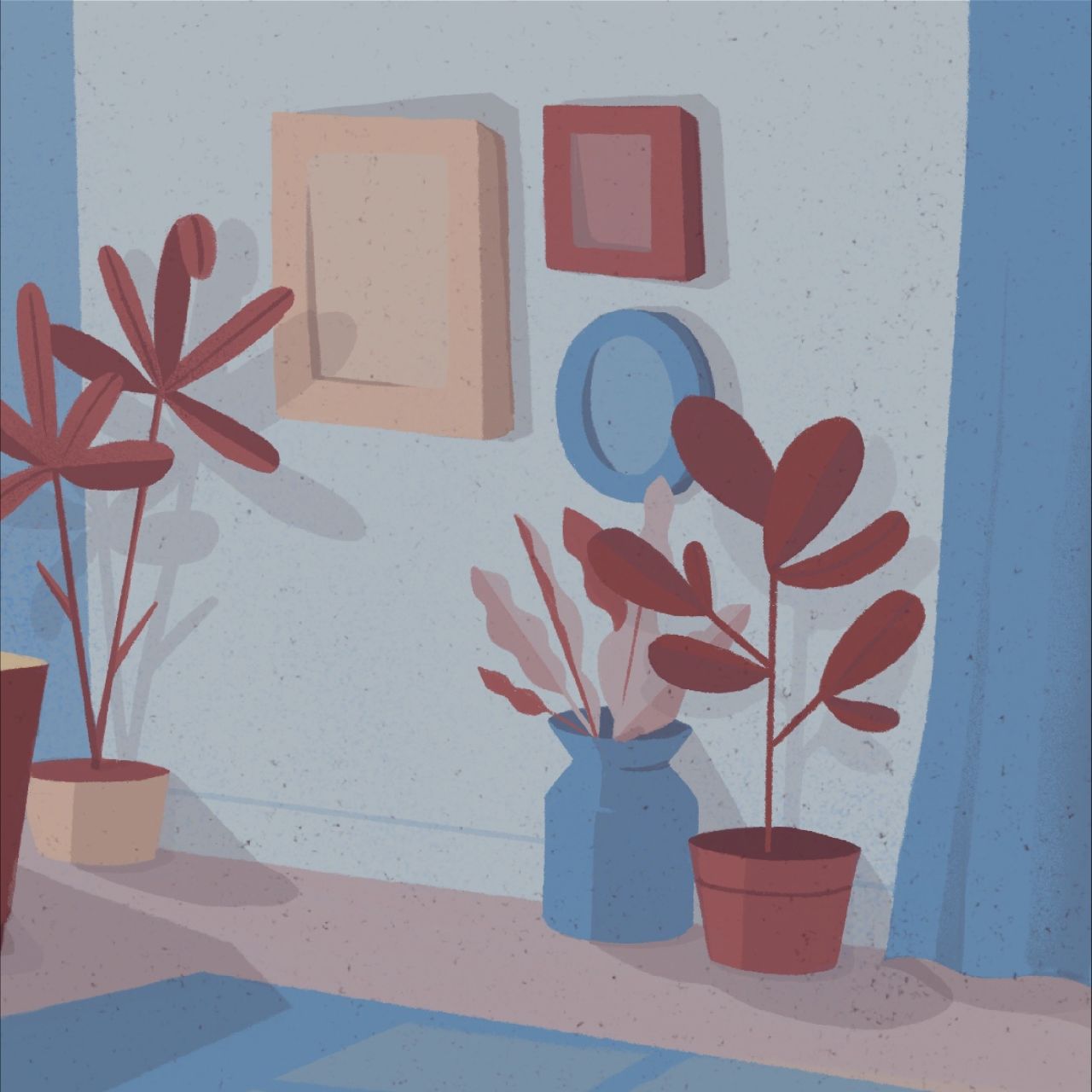 Ilustración de una sala de estar