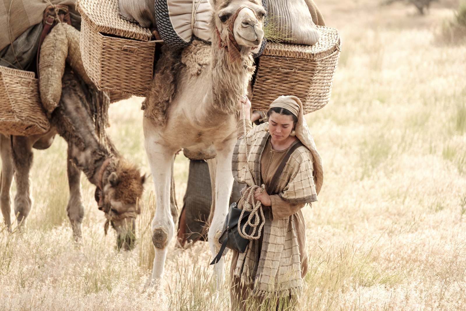 Daughter of Ishmael leading a camel