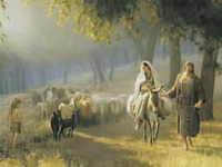 José y María viajan a Belén
