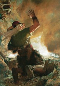 Brother of Jared seeing the finger of the Lord