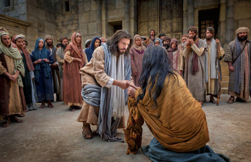 Jesus Christ. Woman Taken in Adultery