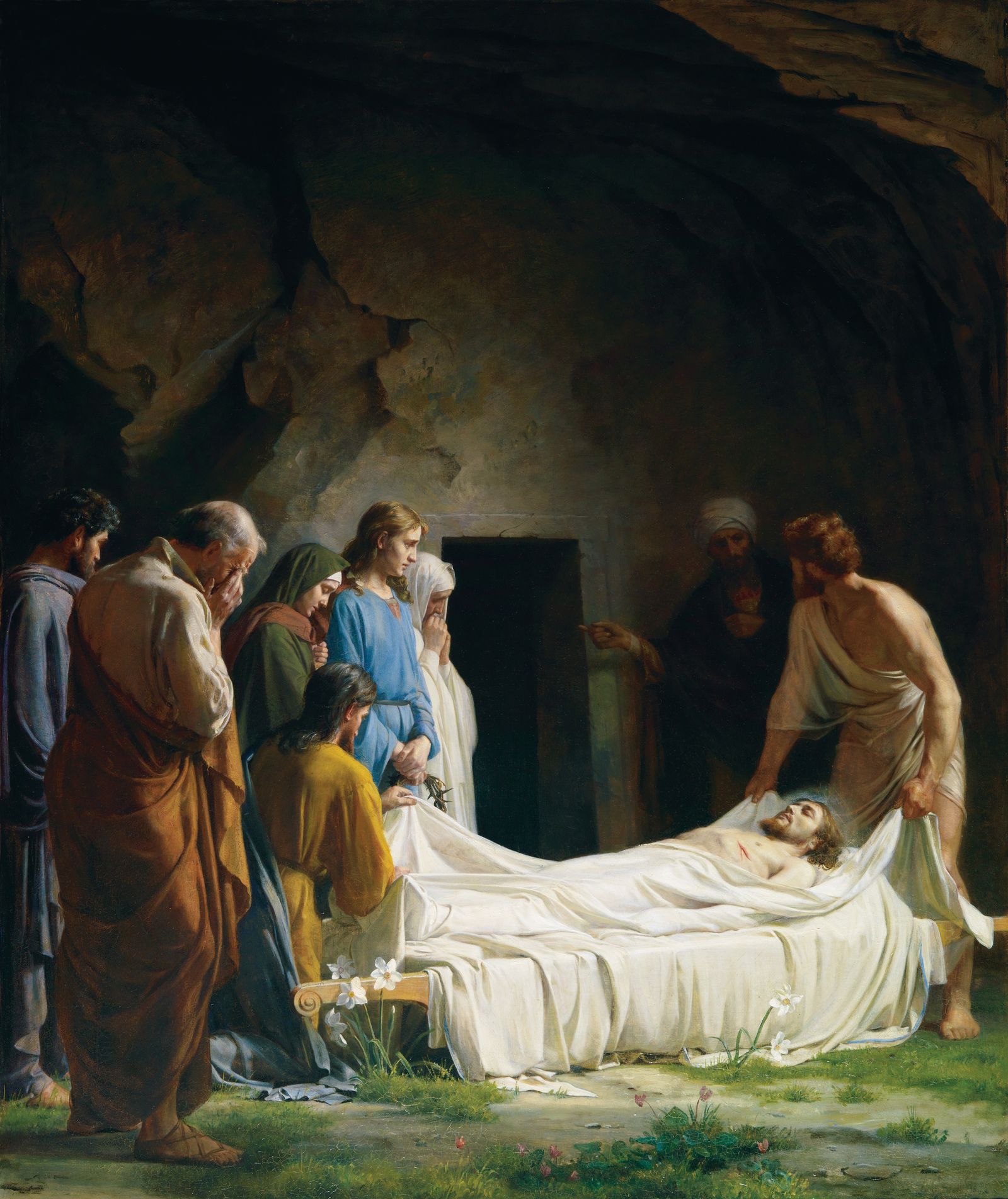 'Burial of Jesus (The Burial of Christ)' by Carl Heinrich Bloch