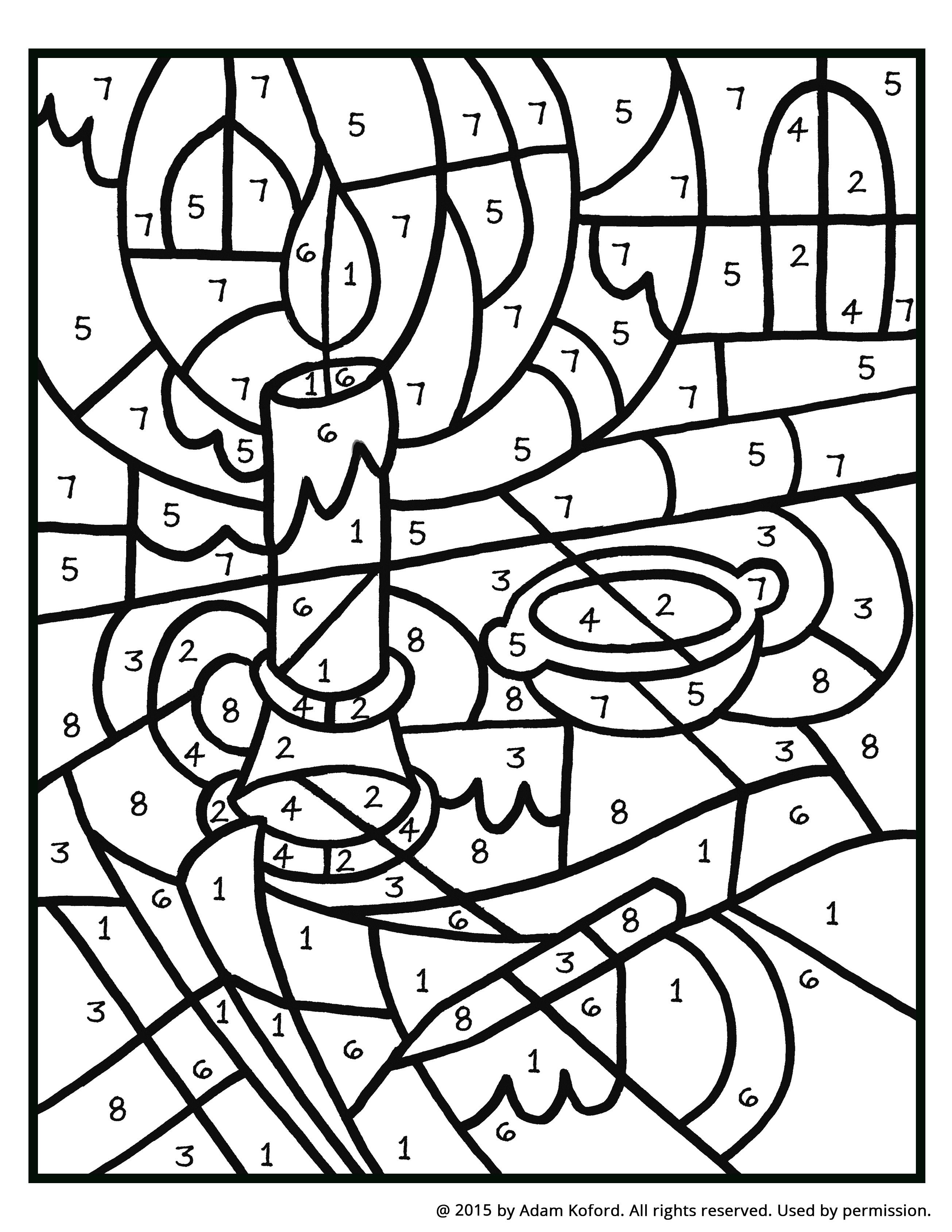 Number Coloring Pages Printable