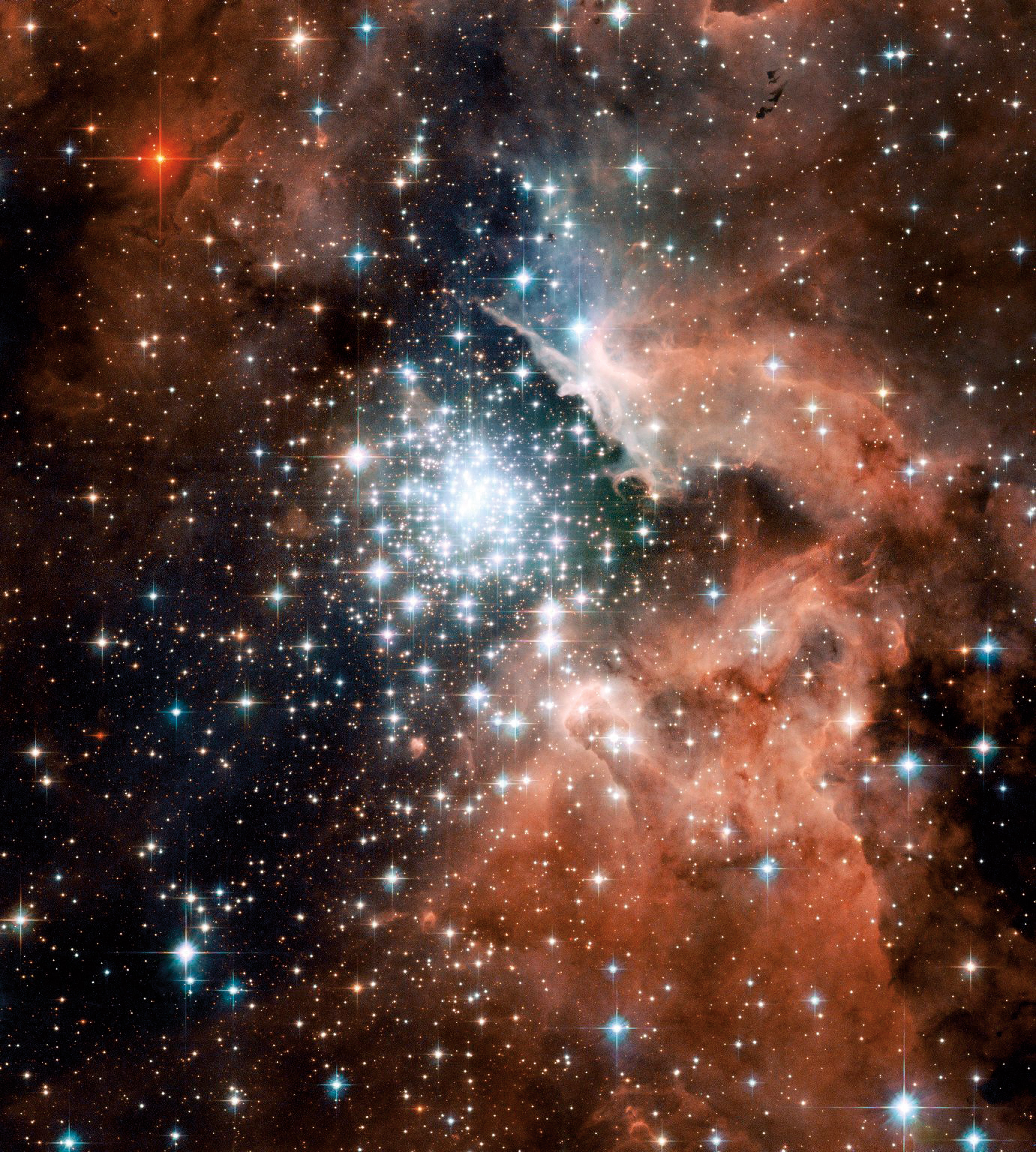 A massive young star cluster in the Carina spiral arm of the Milky Way.