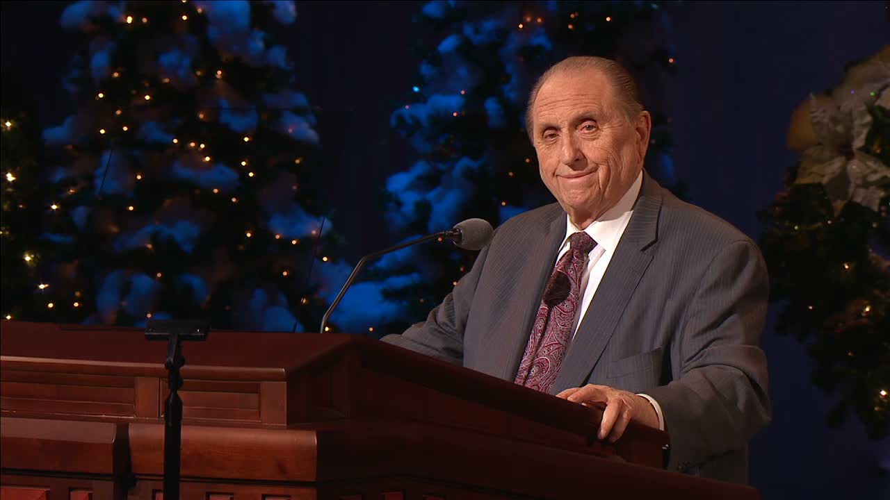 President Monson at the Conference Center pulpit