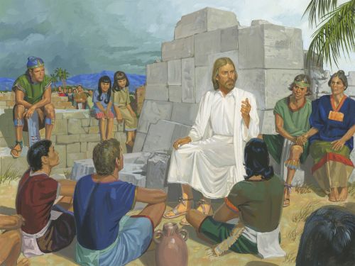 He taught the Nephites how to pray to Heavenly Father.  He also taught them about fasting and said they would be forgiven if they forgave one another. Chapter 43-14 (3 Nephi 13:6-18)
