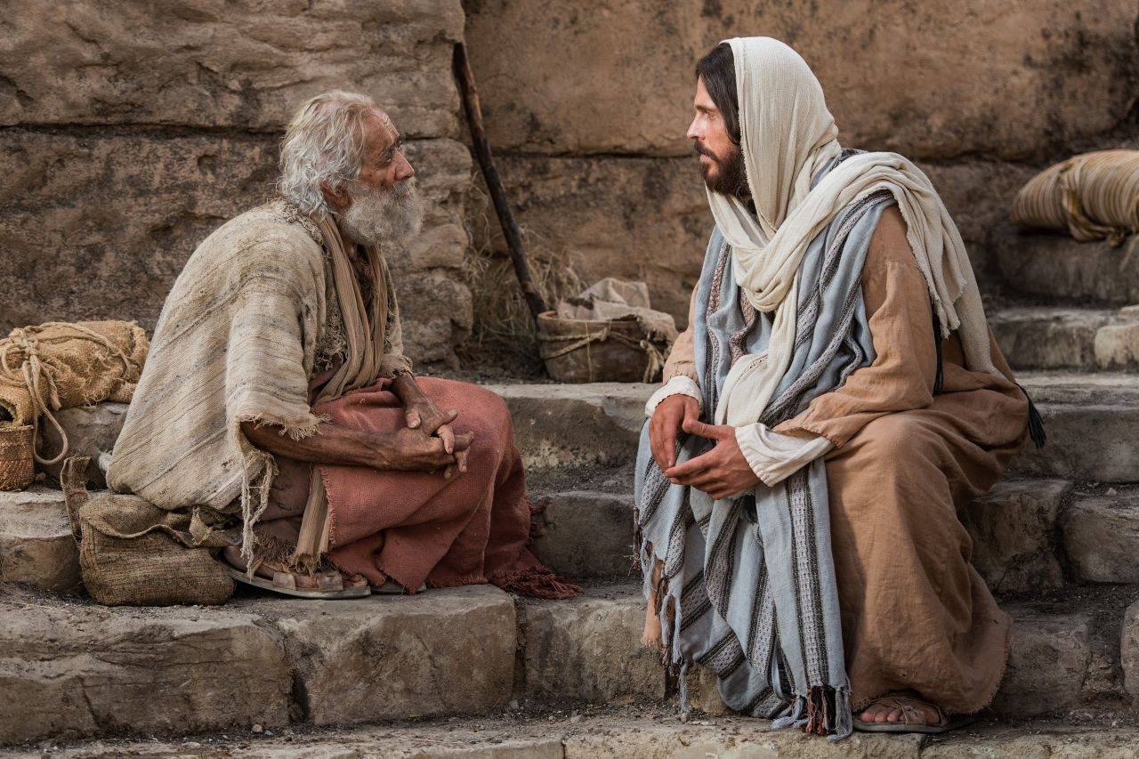 Jesus Christ heals and forgives a man on the sabbath at the Pool of Bethesda