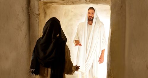 復活されたイエス・キリストと会ったマグダラのマリヤ。