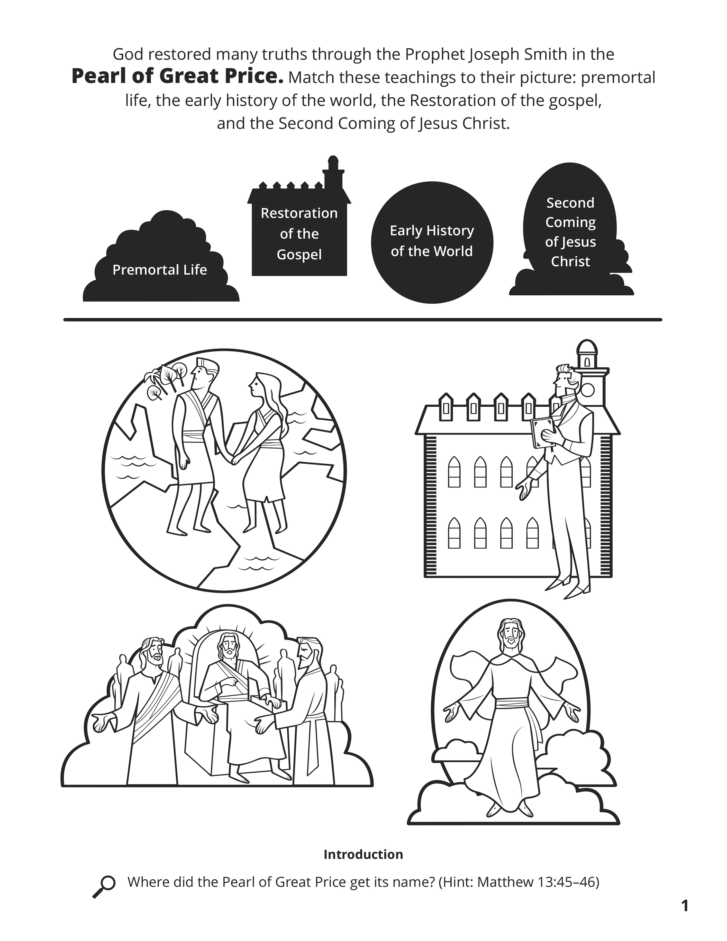 lds coloring pages premortal life