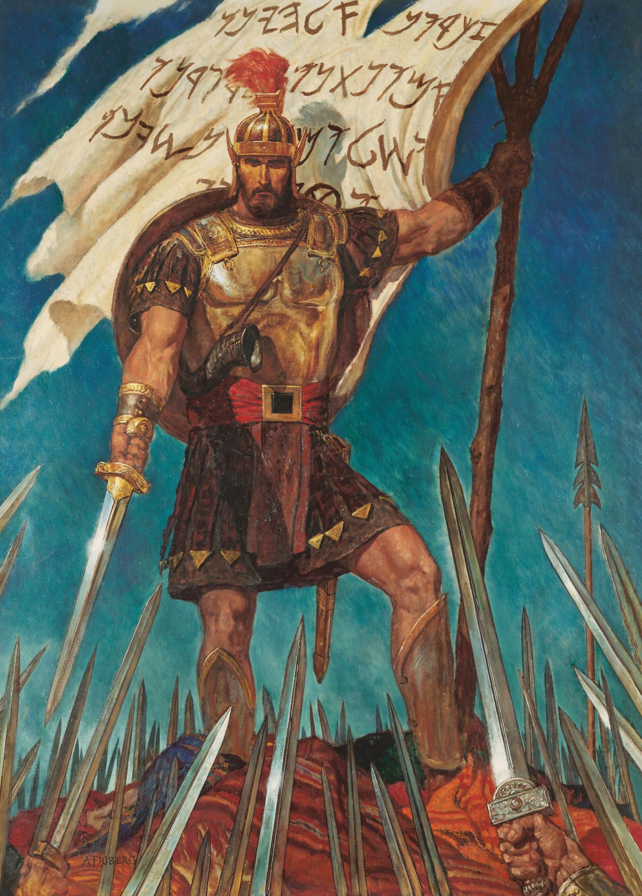 Captain Moroni Raises the Title of Liberty (Captain Moroni and the