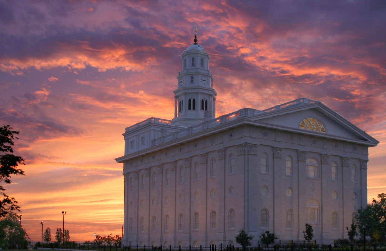 Nauvoo Illinois Temple At Sunset