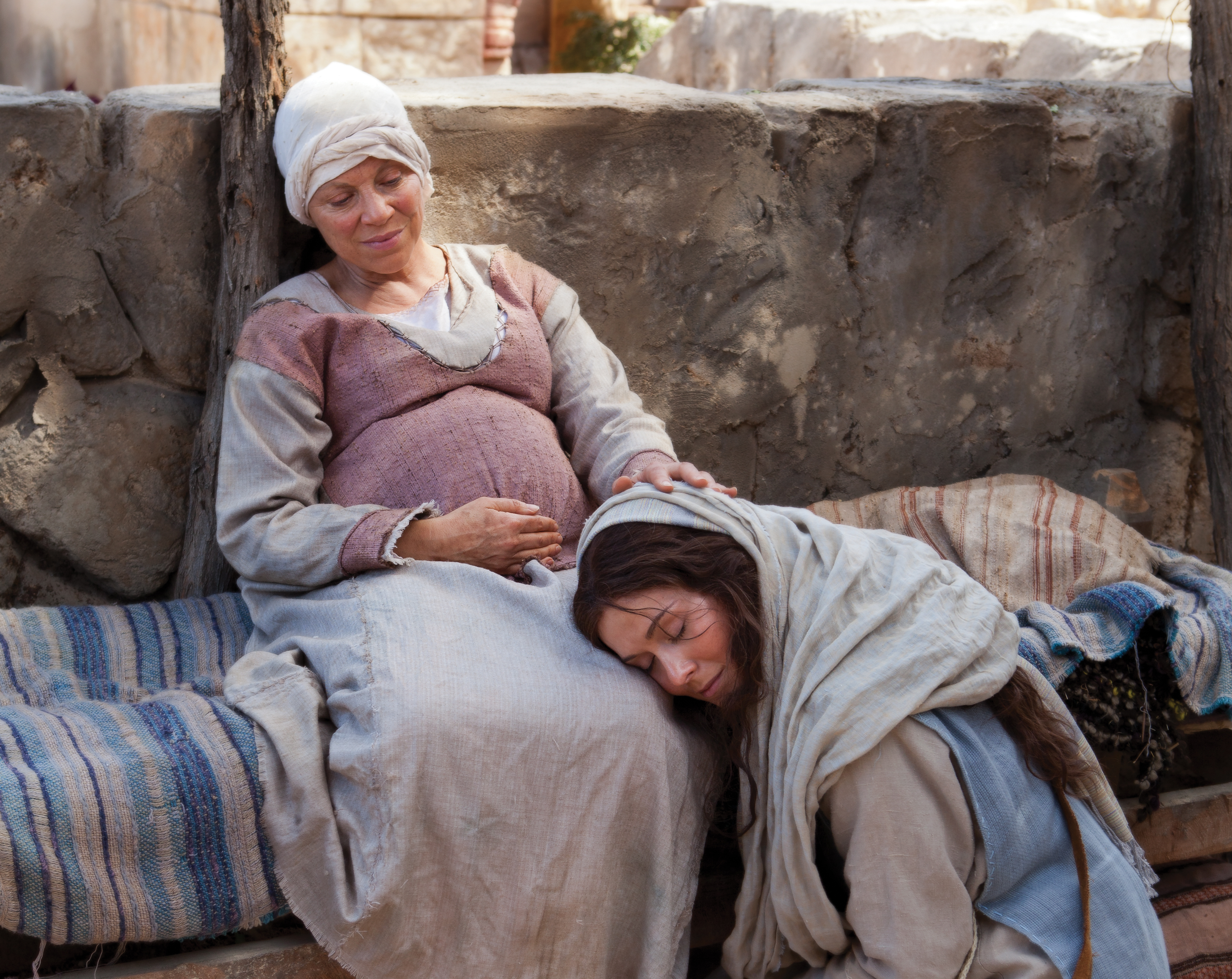 Luke 1:39–55, Mary visits her cousin Elisabeth