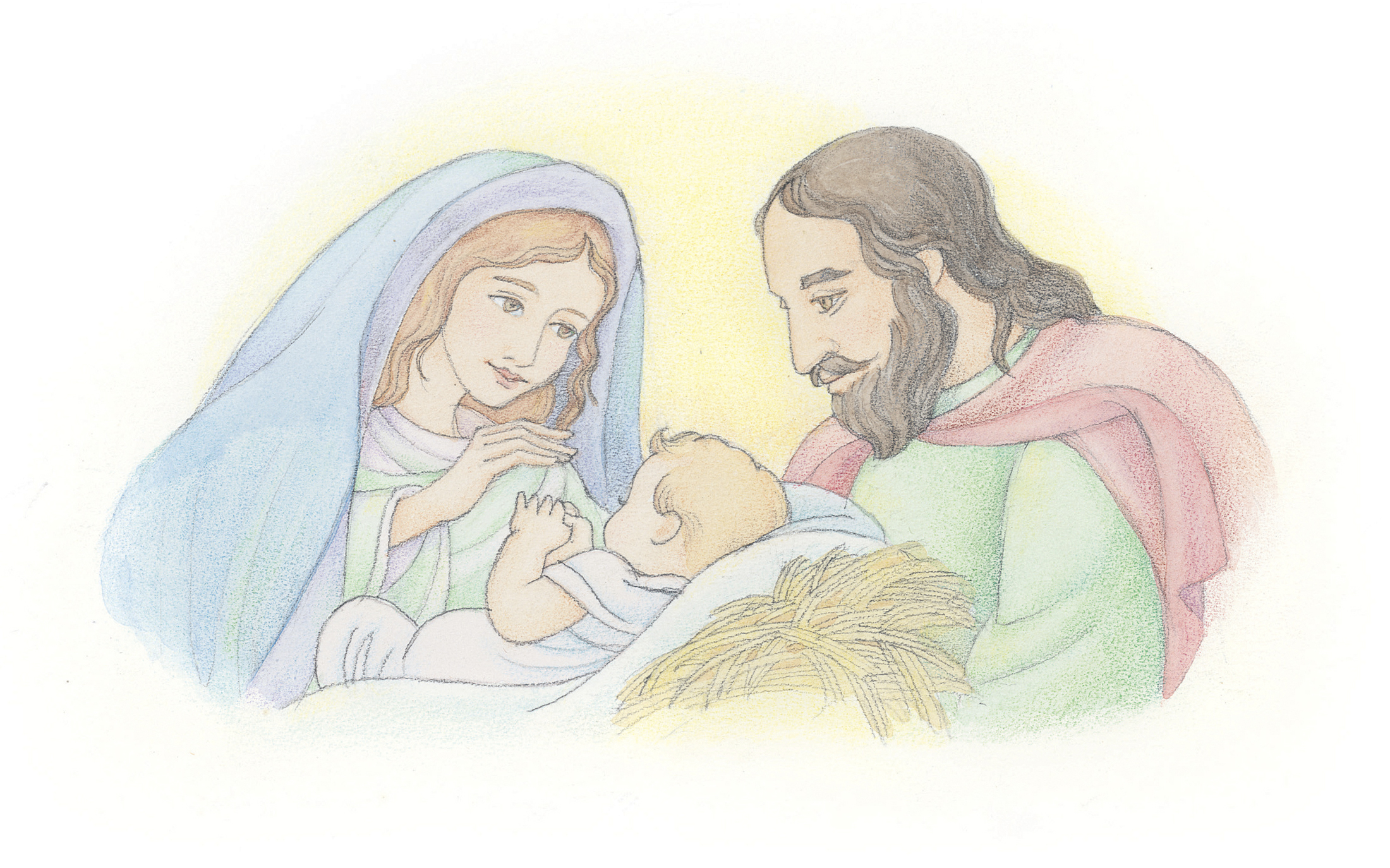 Mary Jesus Christ and Joseph coloring page  Free Printable Coloring Pages