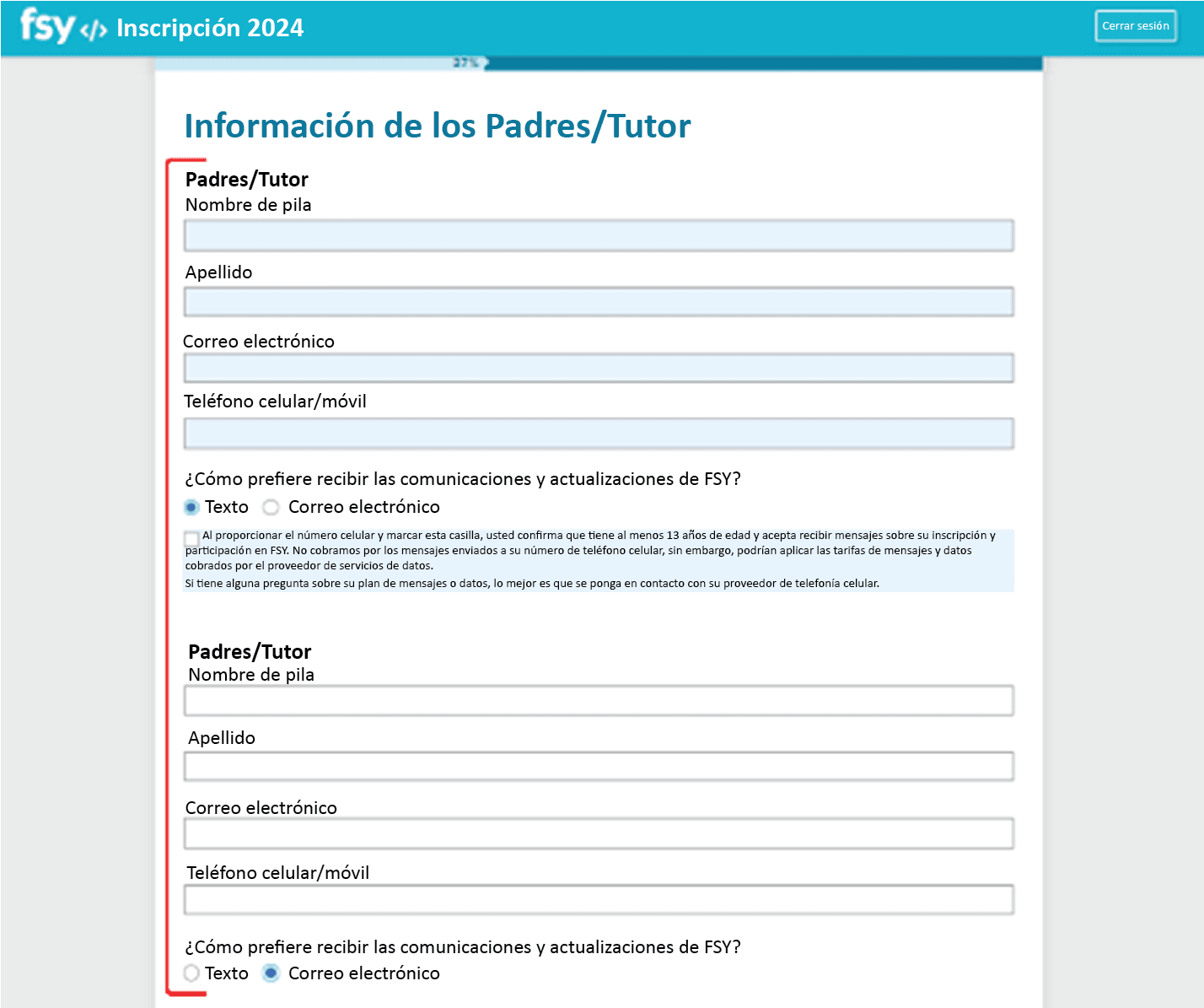 Captura de pantalla de un formulario de inscripción Descripción generada automáticamente