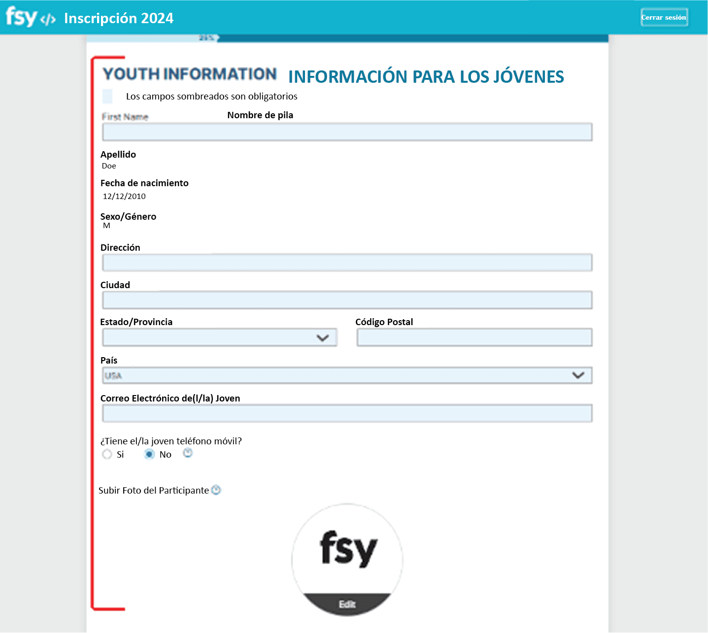 Captura de pantalla de un formulario de inscripción Descripción generada automáticamente