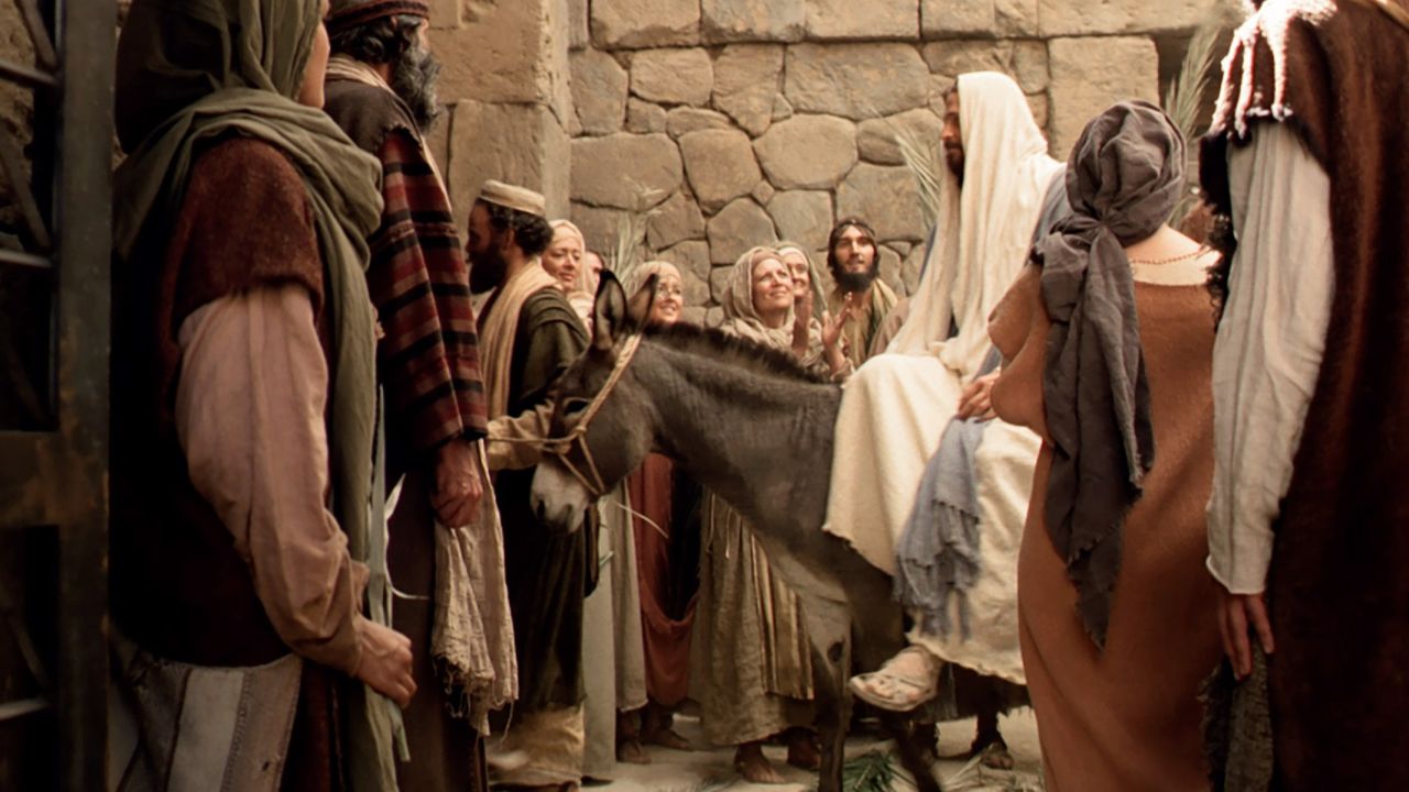 Jesus talking to Pharisees in Jerusalem