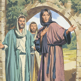 An Illustration of Mary, Peter, and John