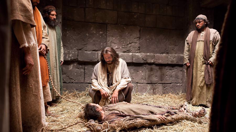 Jesus Forgives Sins and Heals a Man Stricken with Palsy