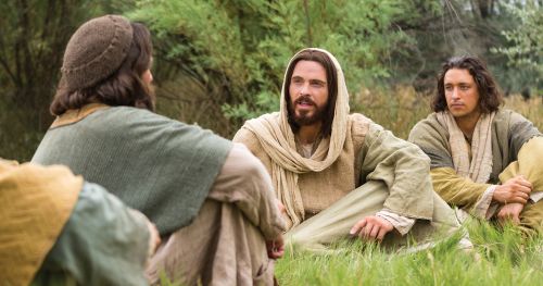 Jesus talking to the disciples
