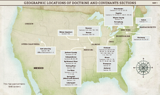 Church History Maps: Geographic Locations of Doctrine and Covenants Sections