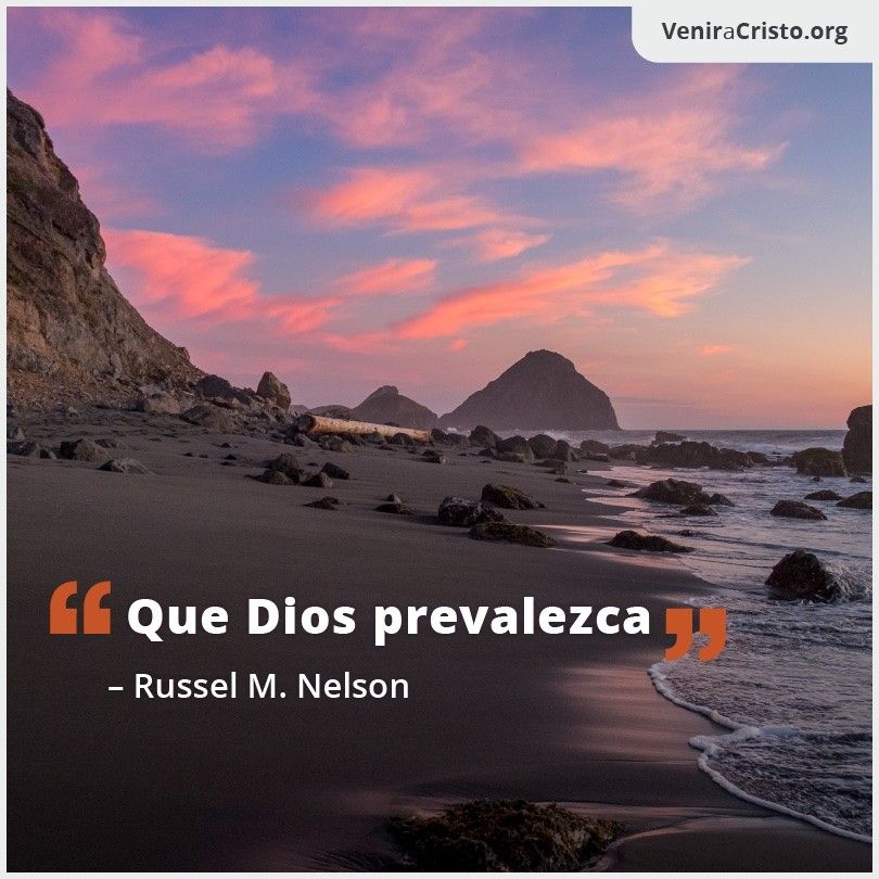 Imagen de una playa al atardecer y una cita: