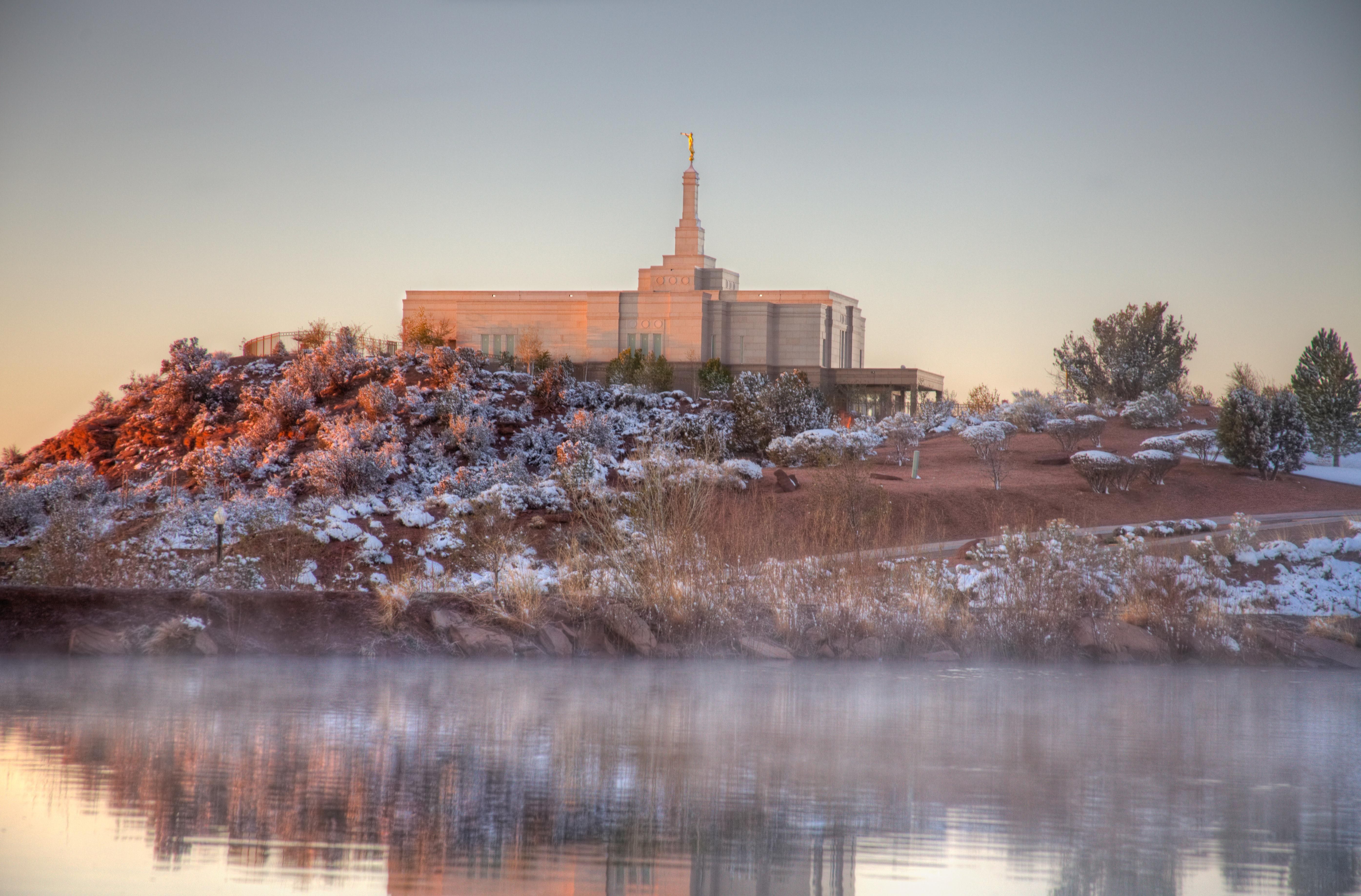 Snowflake Arizona Temple in the Winter