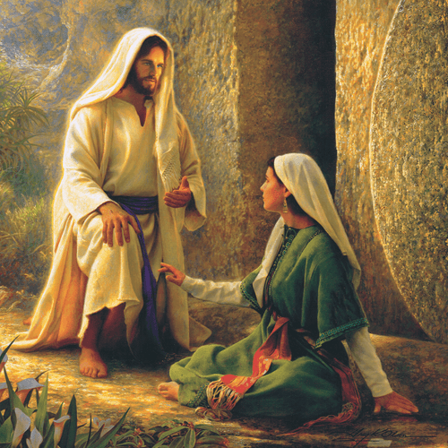 Jesus Cristo ressurreto com Maria Madalena