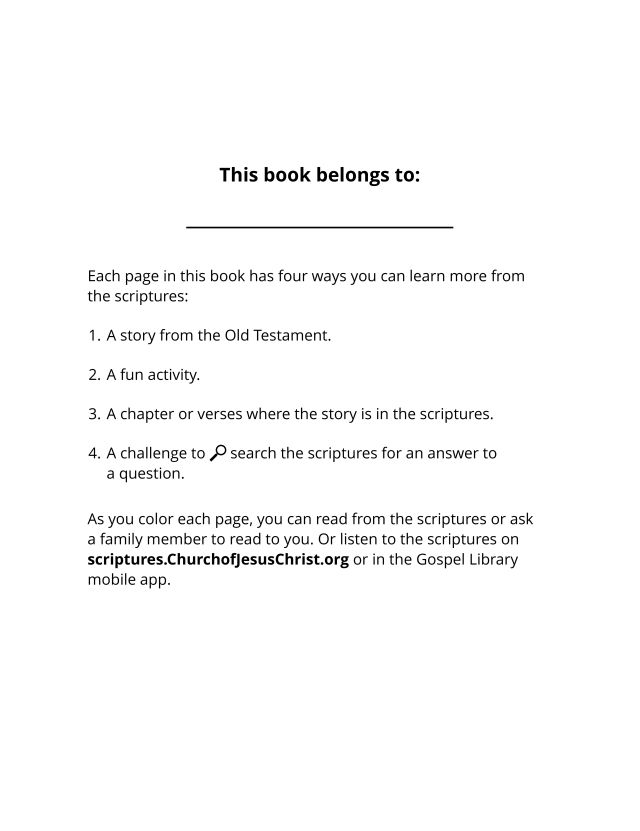 Old Testament Coloring Book