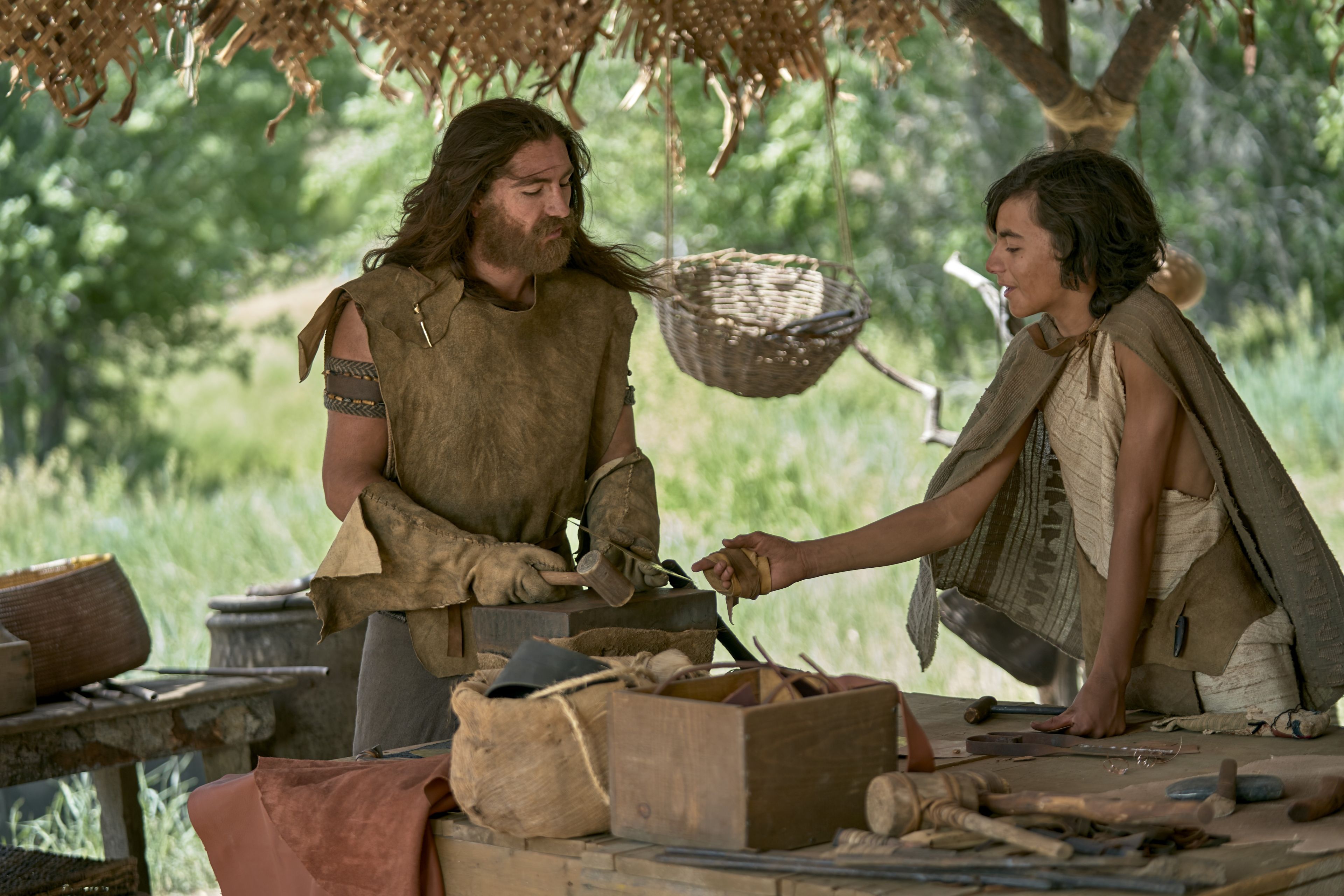 Nephi and Jacob creating plates