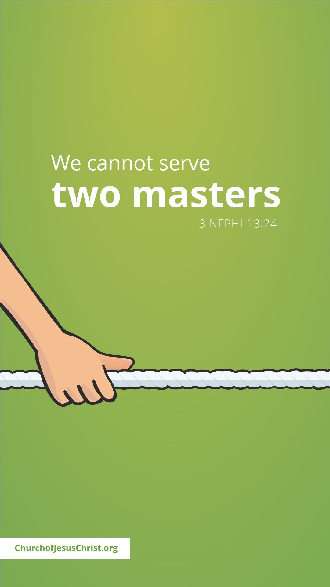 We cannot serve two masters