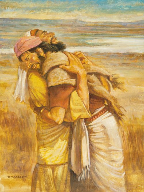 Esau and Jacob Embracing