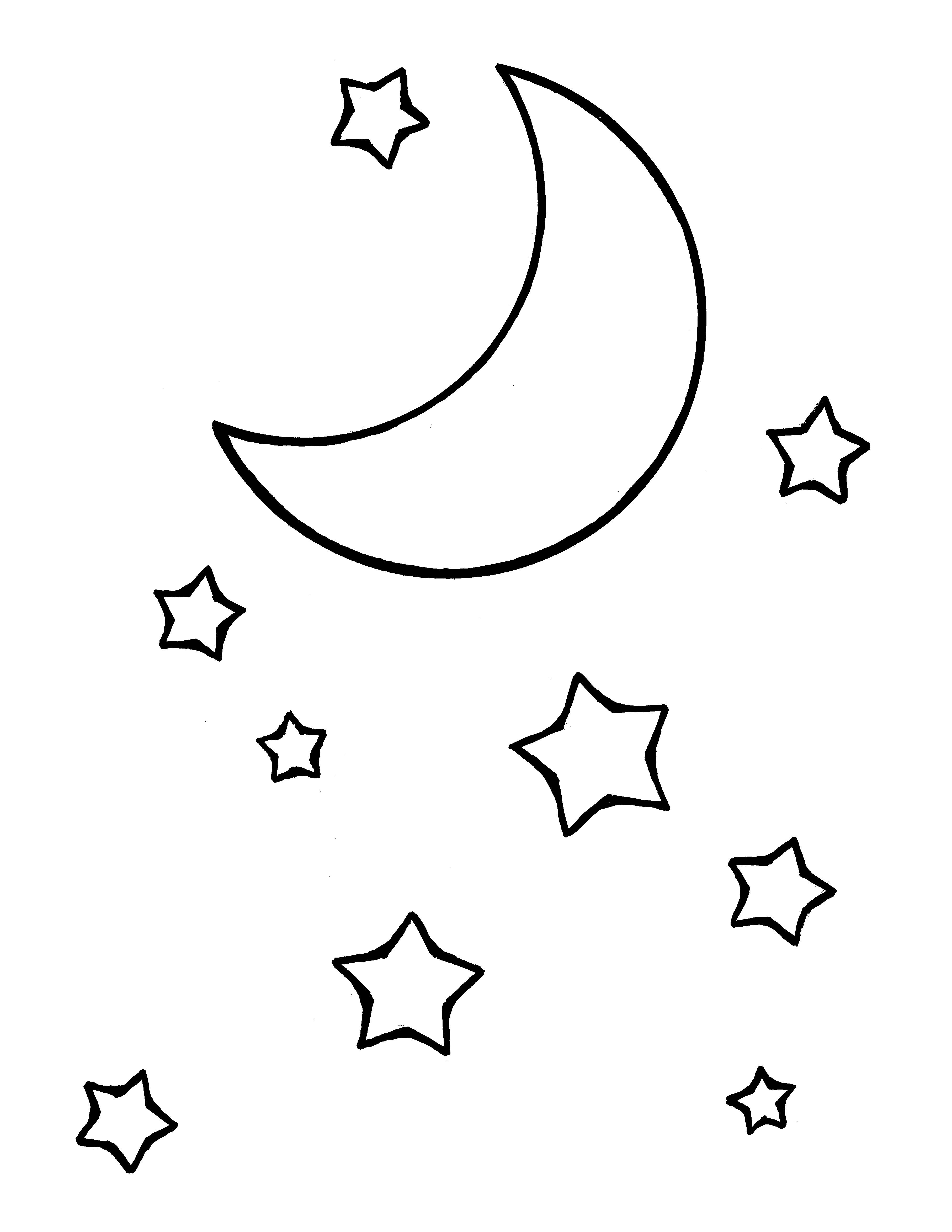 Moon and stars doodle vector icon Drawing  Stock Illustration  75898340  PIXTA