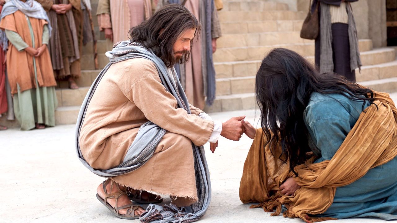 Jesus forgives a woman taken in adultery