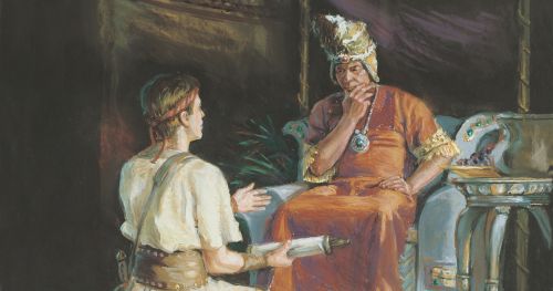 Ammón habla con el rey Lamoni