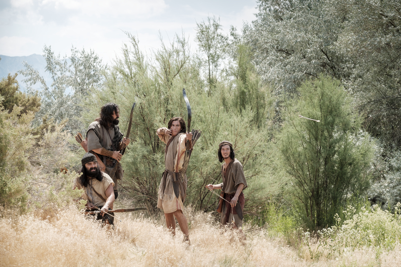 Nephi And His Brothers Hunting In The Wilderness