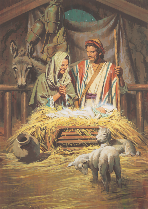 live nativity scene clipart lds