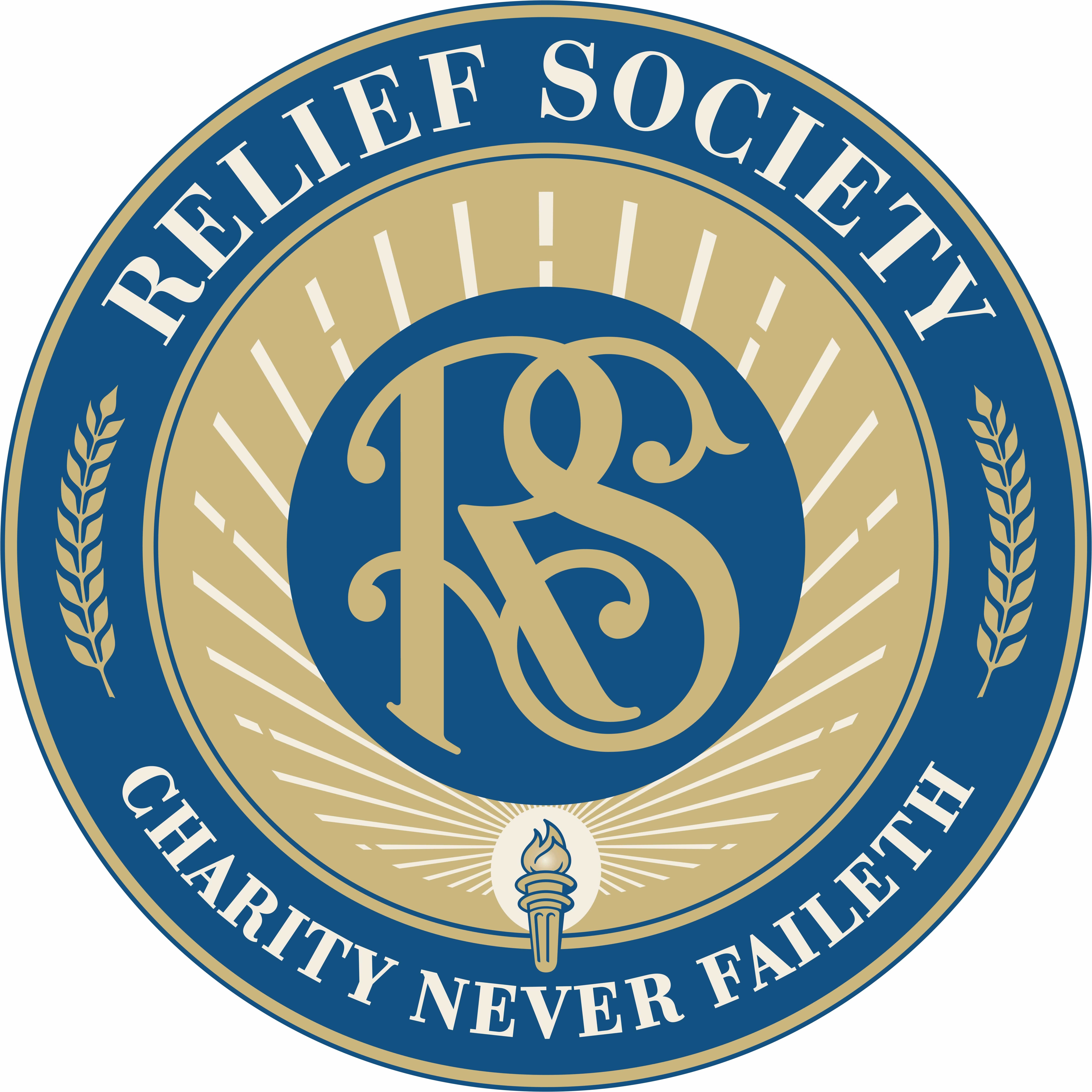 The Relief Society seal in color.