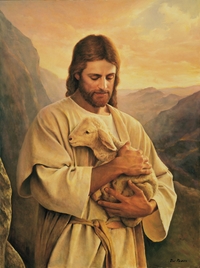 Jesus Carrying a Lost Lamb