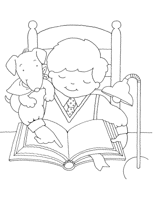 sitting on the chair coloring pages