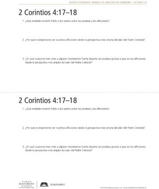 Lección 114: 2 Corintios 4–5