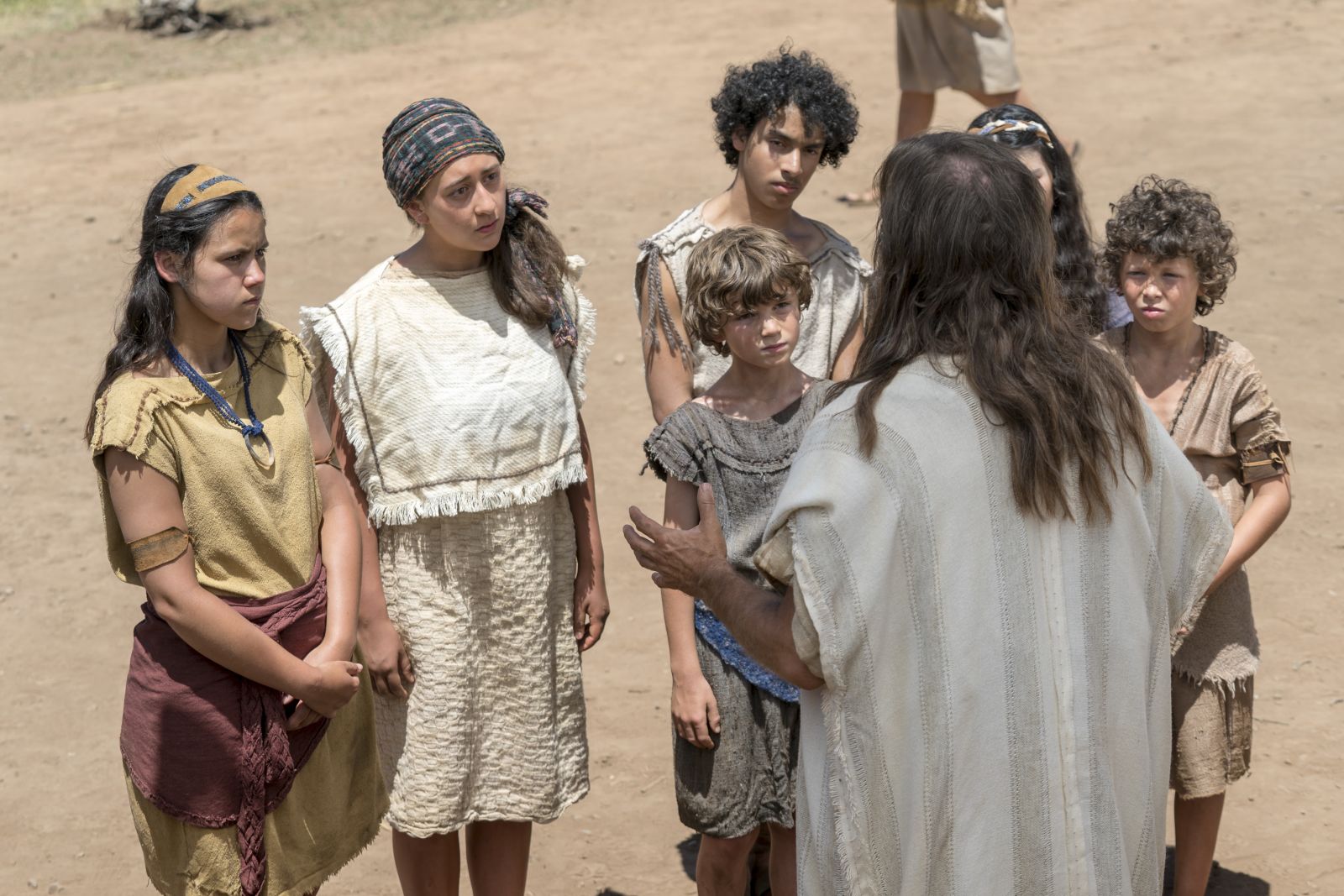 Nephites listening to Jacob teach