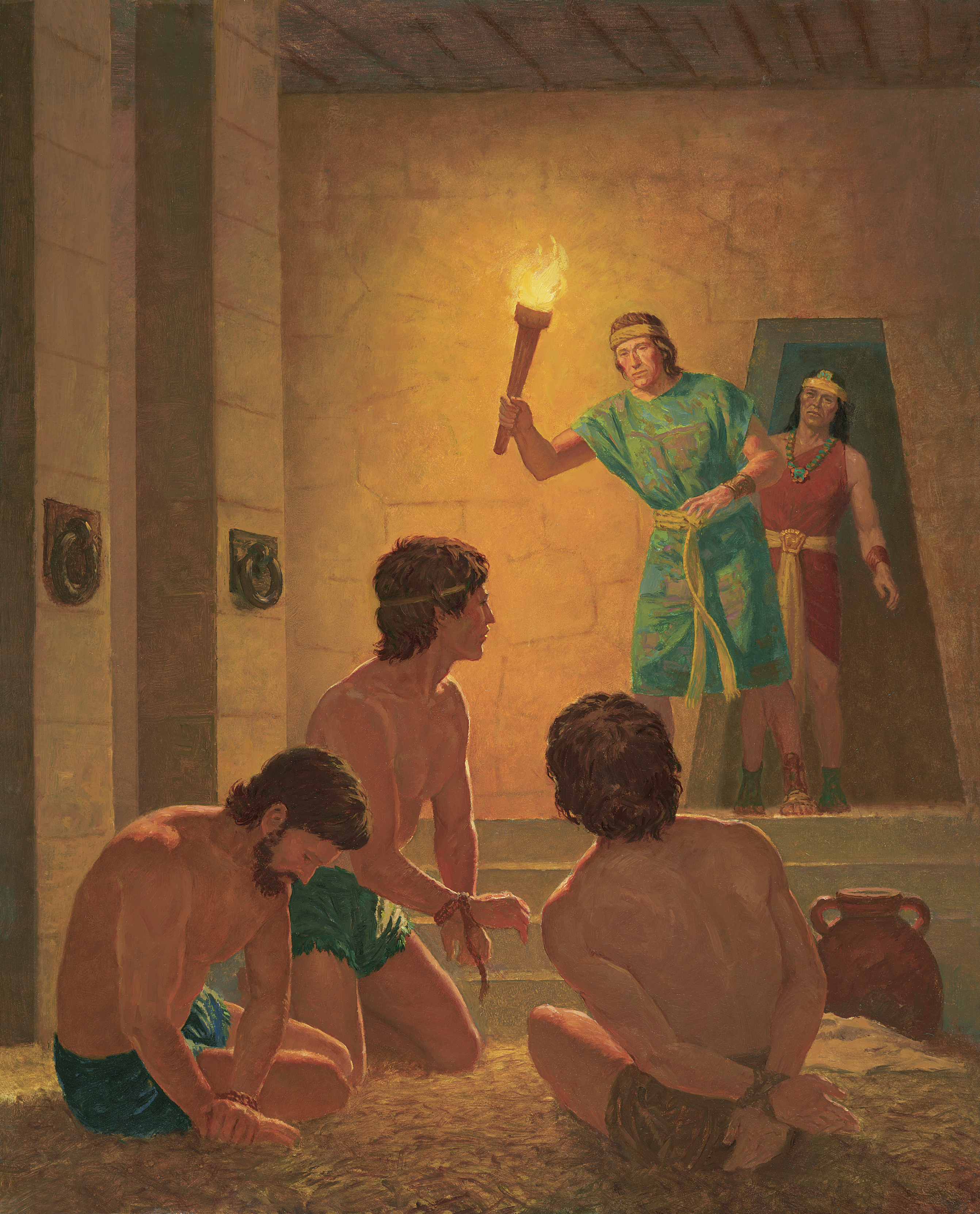 Ammon Delivers Aaron and His Companions from Prison, by Gary L. Kapp